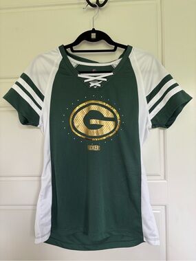 Green Bay Packers Green & White Lace-Up Jersey